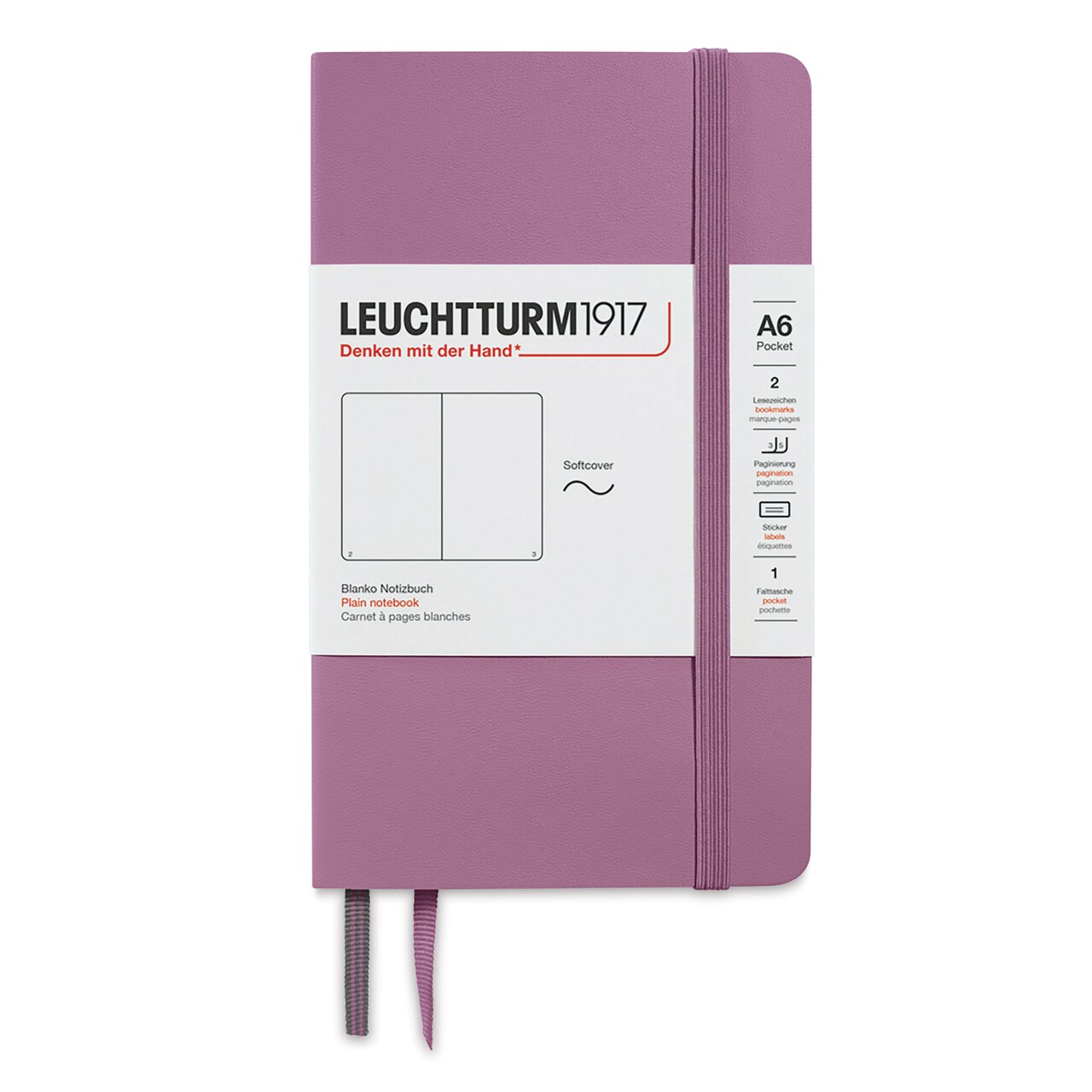 Leuchtturm1917 Blank Softcover Notebook - Dusty Rose, 3-1/2" x 6"